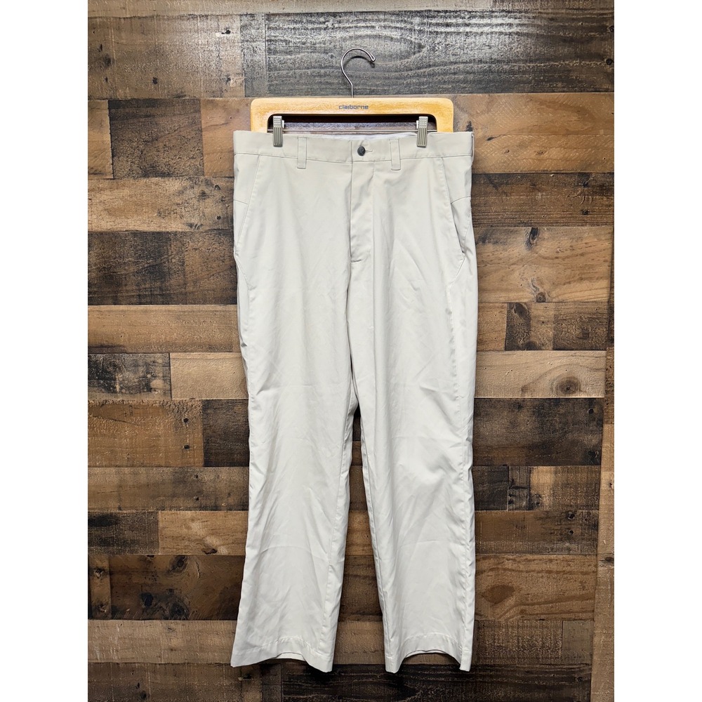 Callaway Mens Golf Pants Beige Flat Front Performance Trousers 32x30